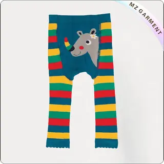 Knitted Leegings with Rhino Stripe